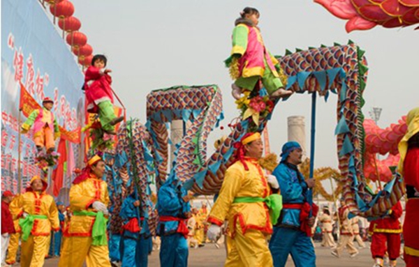 沂蒙民俗之龙灯扛阁
